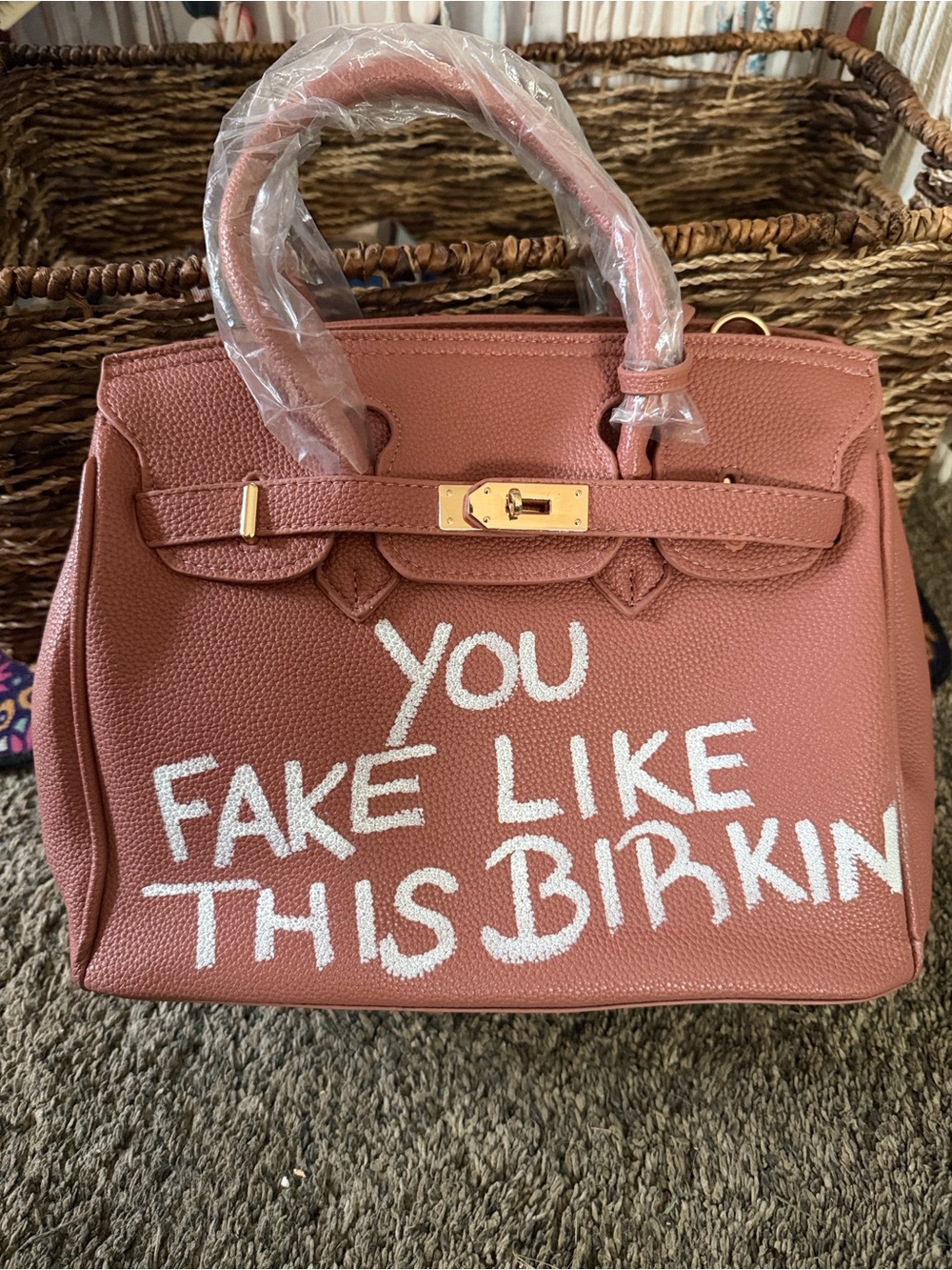 You Fake Like This Birkin BNWT dusty rose soft leather